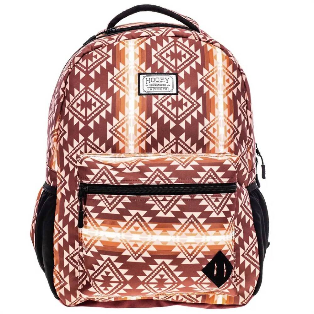 NEW HOOEY unisex - rece backpack in burdundy/aztec